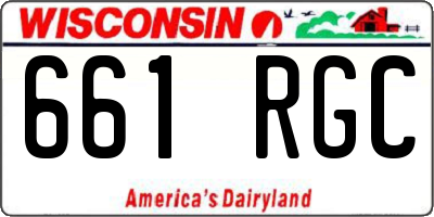 WI license plate 661RGC