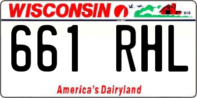 WI license plate 661RHL