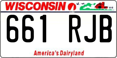 WI license plate 661RJB