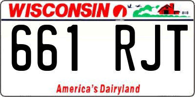 WI license plate 661RJT