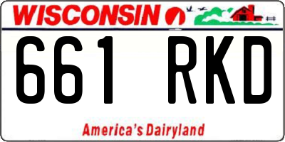 WI license plate 661RKD
