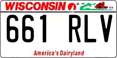 WI license plate 661RLV