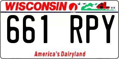 WI license plate 661RPY