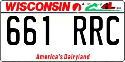 WI license plate 661RRC