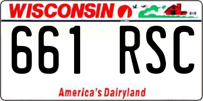 WI license plate 661RSC