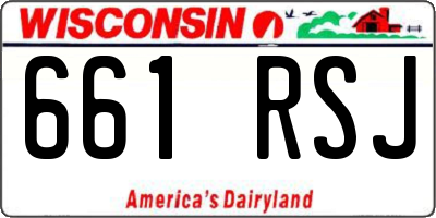 WI license plate 661RSJ