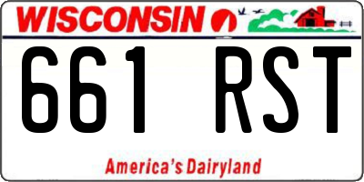 WI license plate 661RST