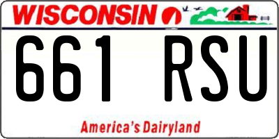 WI license plate 661RSU