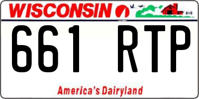 WI license plate 661RTP