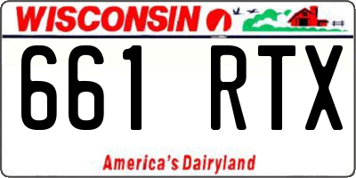 WI license plate 661RTX