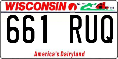 WI license plate 661RUQ