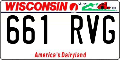 WI license plate 661RVG