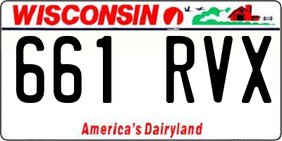 WI license plate 661RVX