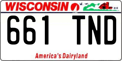 WI license plate 661TND