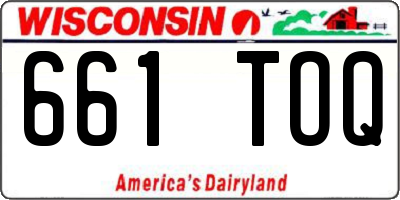 WI license plate 661TOQ