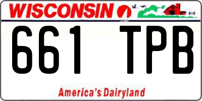 WI license plate 661TPB