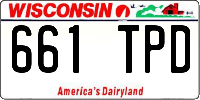 WI license plate 661TPD