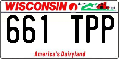 WI license plate 661TPP
