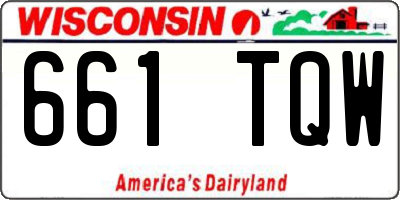 WI license plate 661TQW