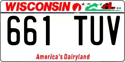 WI license plate 661TUV