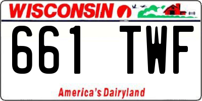 WI license plate 661TWF