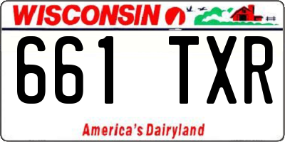 WI license plate 661TXR