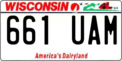 WI license plate 661UAM