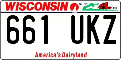 WI license plate 661UKZ