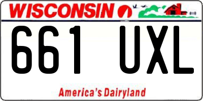 WI license plate 661UXL