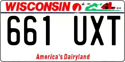 WI license plate 661UXT