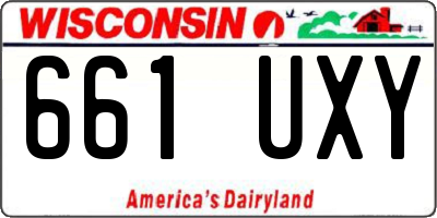 WI license plate 661UXY