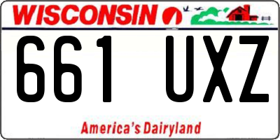 WI license plate 661UXZ