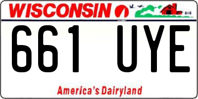 WI license plate 661UYE