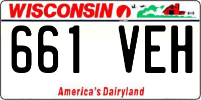 WI license plate 661VEH