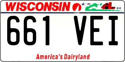 WI license plate 661VEI