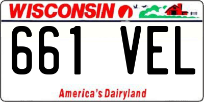WI license plate 661VEL