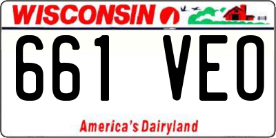 WI license plate 661VEO