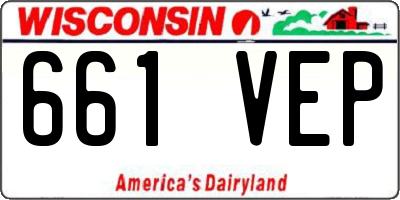 WI license plate 661VEP