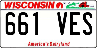 WI license plate 661VES