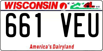WI license plate 661VEU