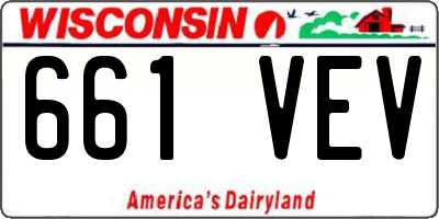 WI license plate 661VEV