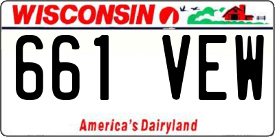 WI license plate 661VEW