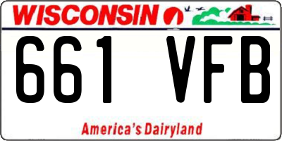 WI license plate 661VFB