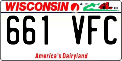 WI license plate 661VFC