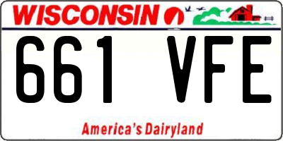 WI license plate 661VFE