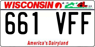 WI license plate 661VFF