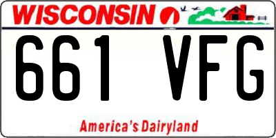WI license plate 661VFG