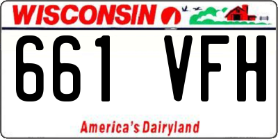 WI license plate 661VFH