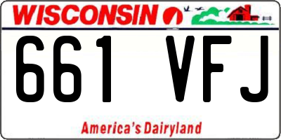 WI license plate 661VFJ