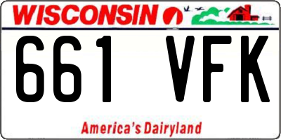 WI license plate 661VFK
